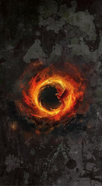 Flammengeist - Kunstleder Portmoneepanel